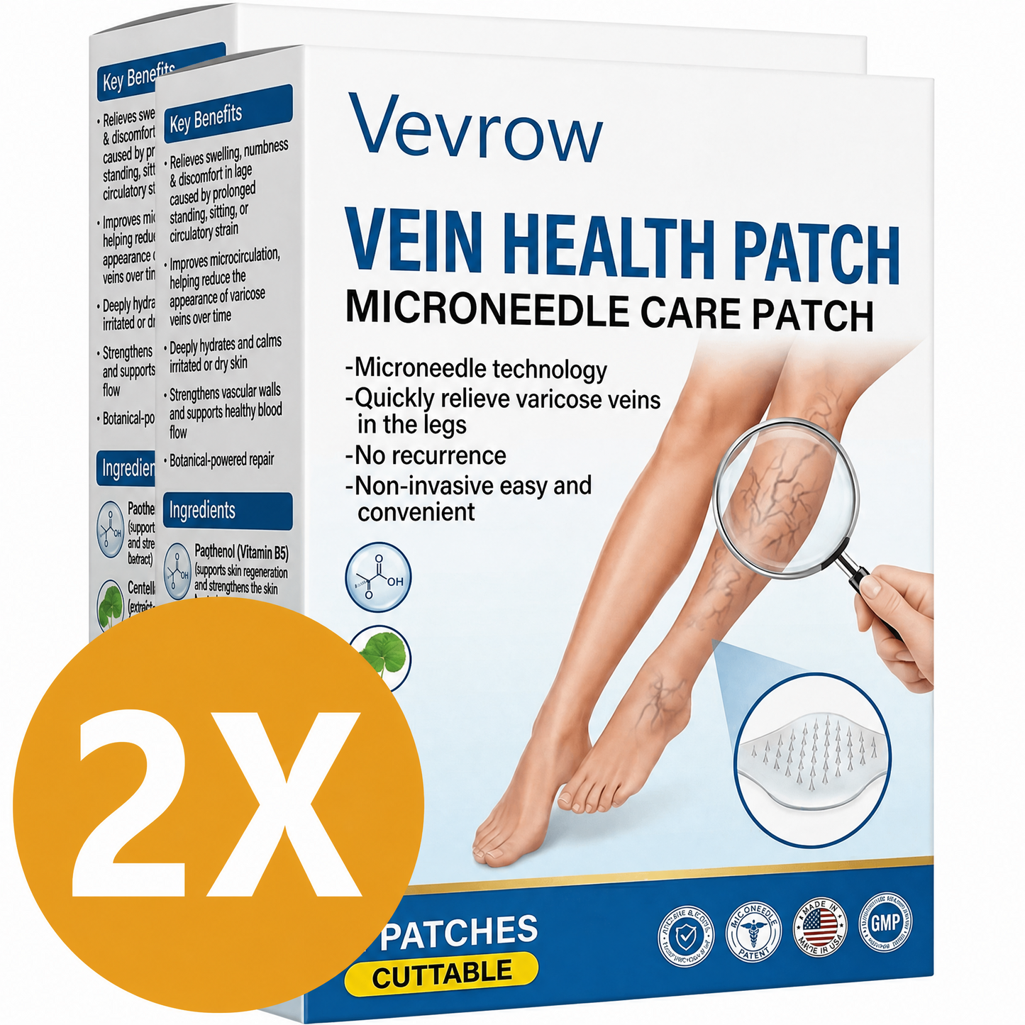 🇨🇦🏆✅️🏃Vevrow®Vein Health Patch Microneedle Care Patch⚡Instant Relief, Long-Term Results