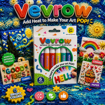 🦄👗Save66% by ordering today丨Vevrow® 3D Relief Art Pen – Turn Flat Drawings Into Touchable 3D Art🪄